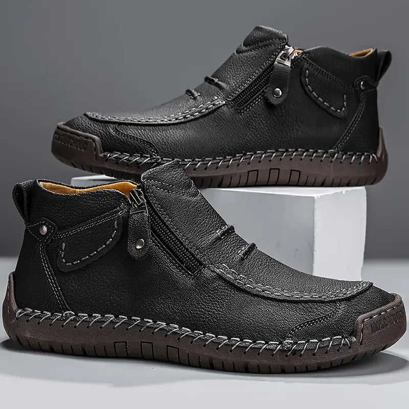 2026 EaseStep™ Classic Hand-Stitched Leather Loafers – Comfortable, Supportive, Slip-On