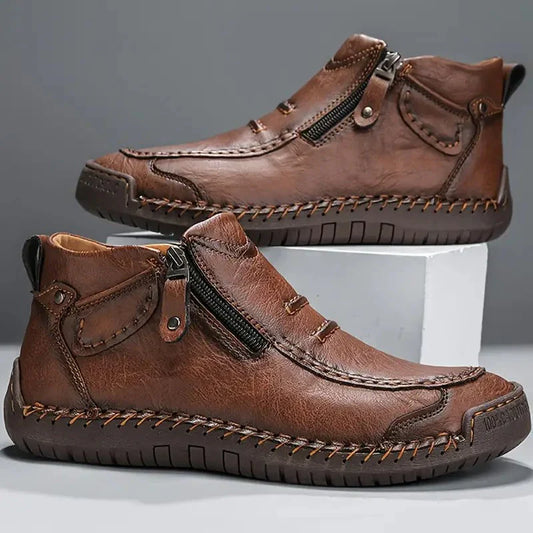 2026 EaseStep™ Classic Hand-Stitched Leather Loafers – Comfortable, Supportive, Slip-On