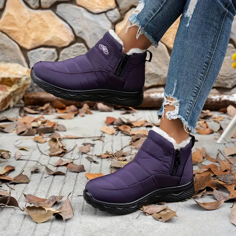 CozyWinter™ Women’s Waterproof Winter Boots – Non-Slip & Easy Zip-On