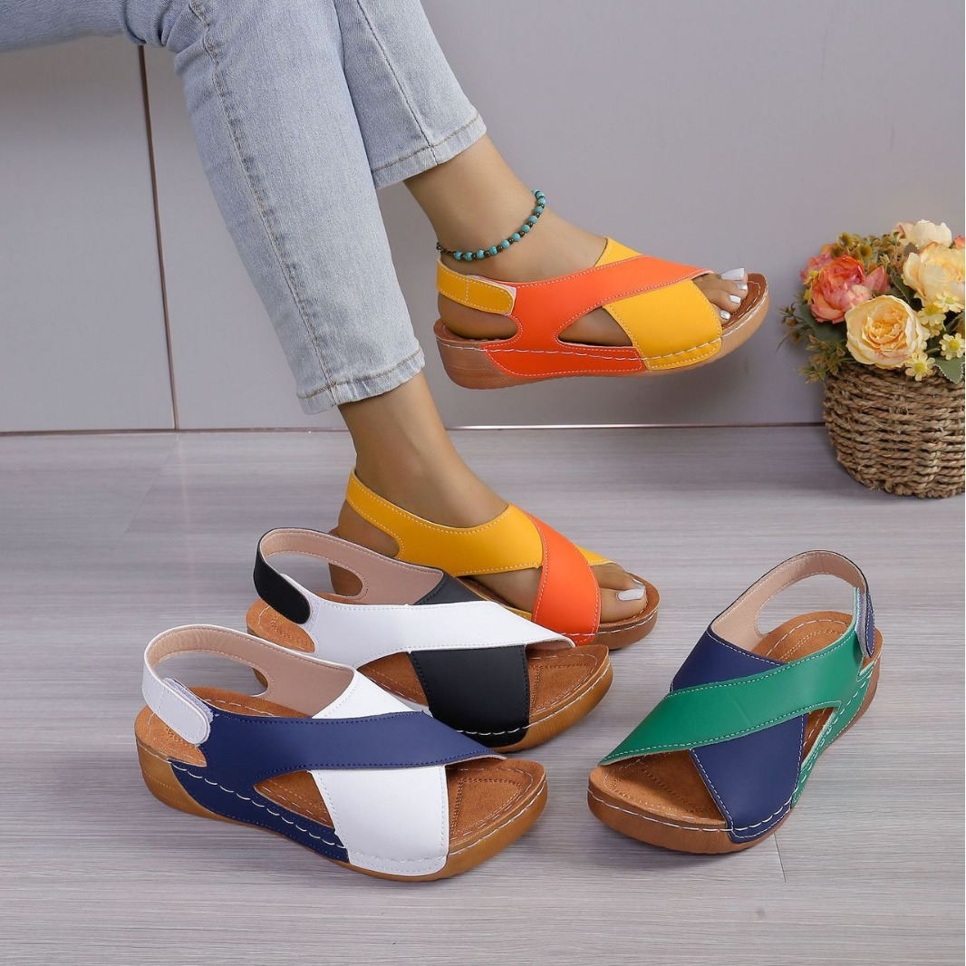🔥Last Day Promotion 50% OFF - Women's Ultra Comfortable Slope Heel Orthopaedic Sandals