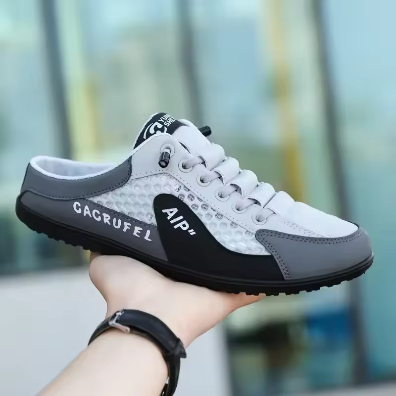 Men's Orthopedic Soft-Soled Casual Half Slippers – Trendy Summer Sneakers for Comfort & Support.