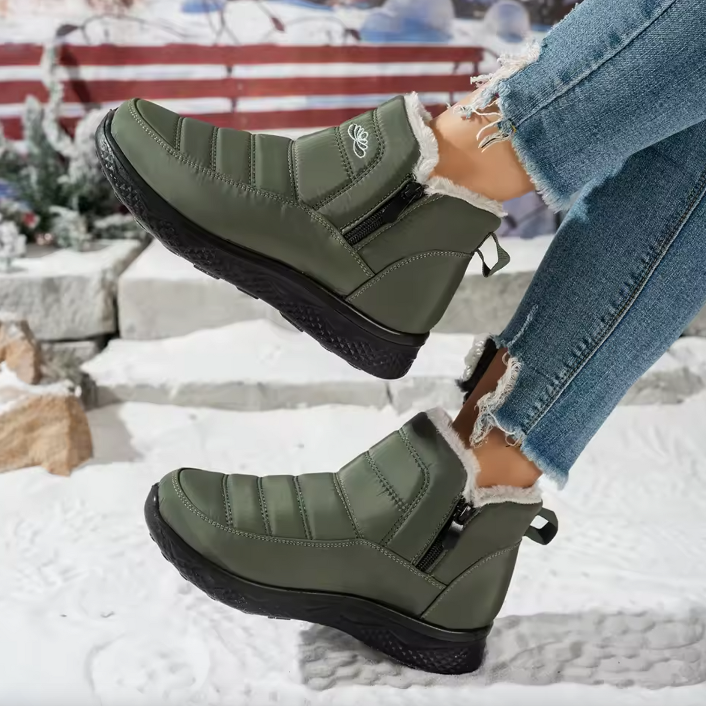 CozyWinter™ Women’s Waterproof Winter Boots – Non-Slip & Easy Zip-On