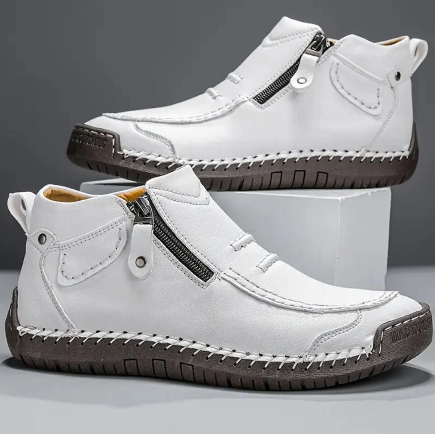 2026 EaseStep™ Classic Hand-Stitched Leather Loafers – Comfortable, Supportive, Slip-On