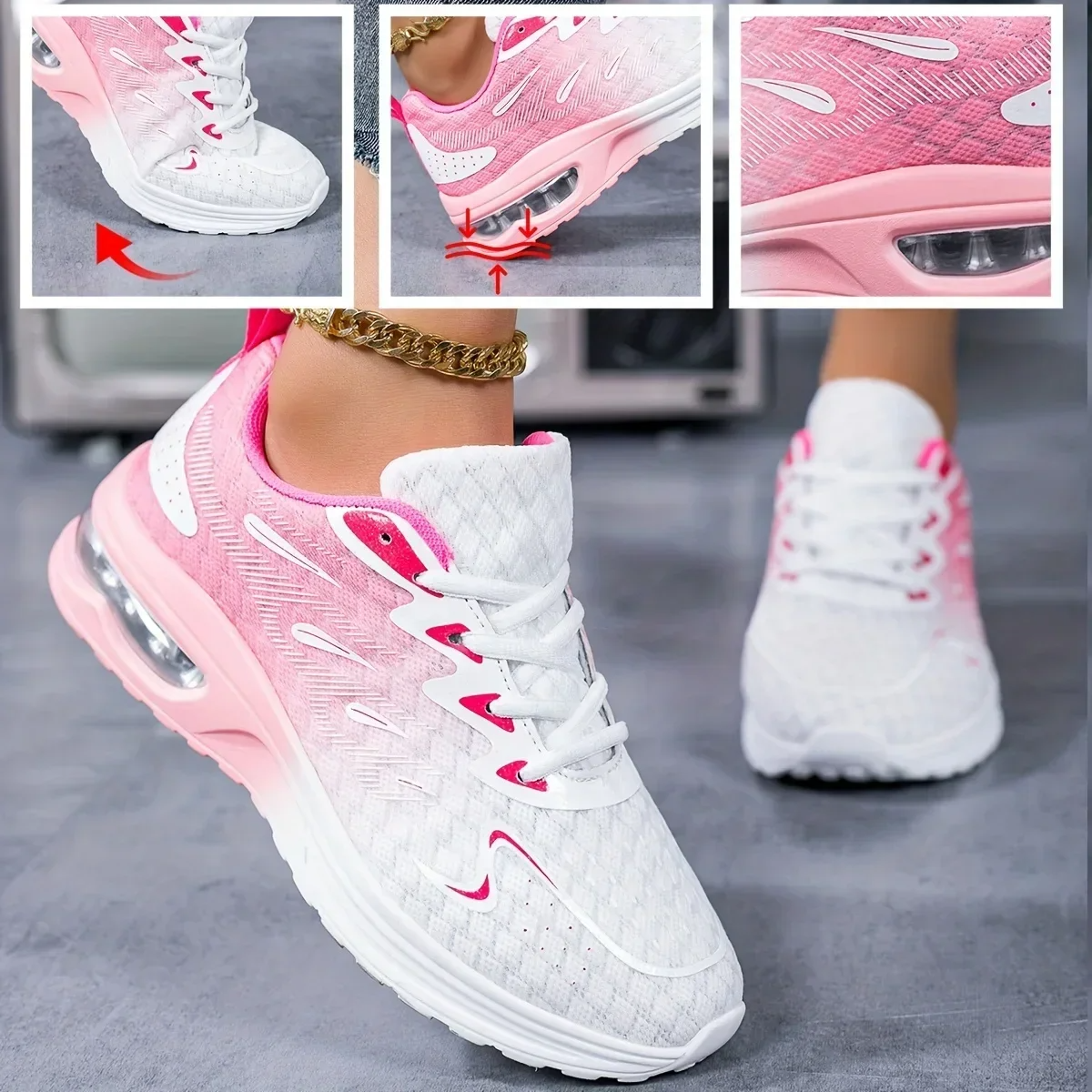 🔥 BLACK FRIDAY Sale 49% OFF 🌞 Women's Air Cushion Orthopedic Sneakers, Comfortable  Lightweight Shoes with Arch Support