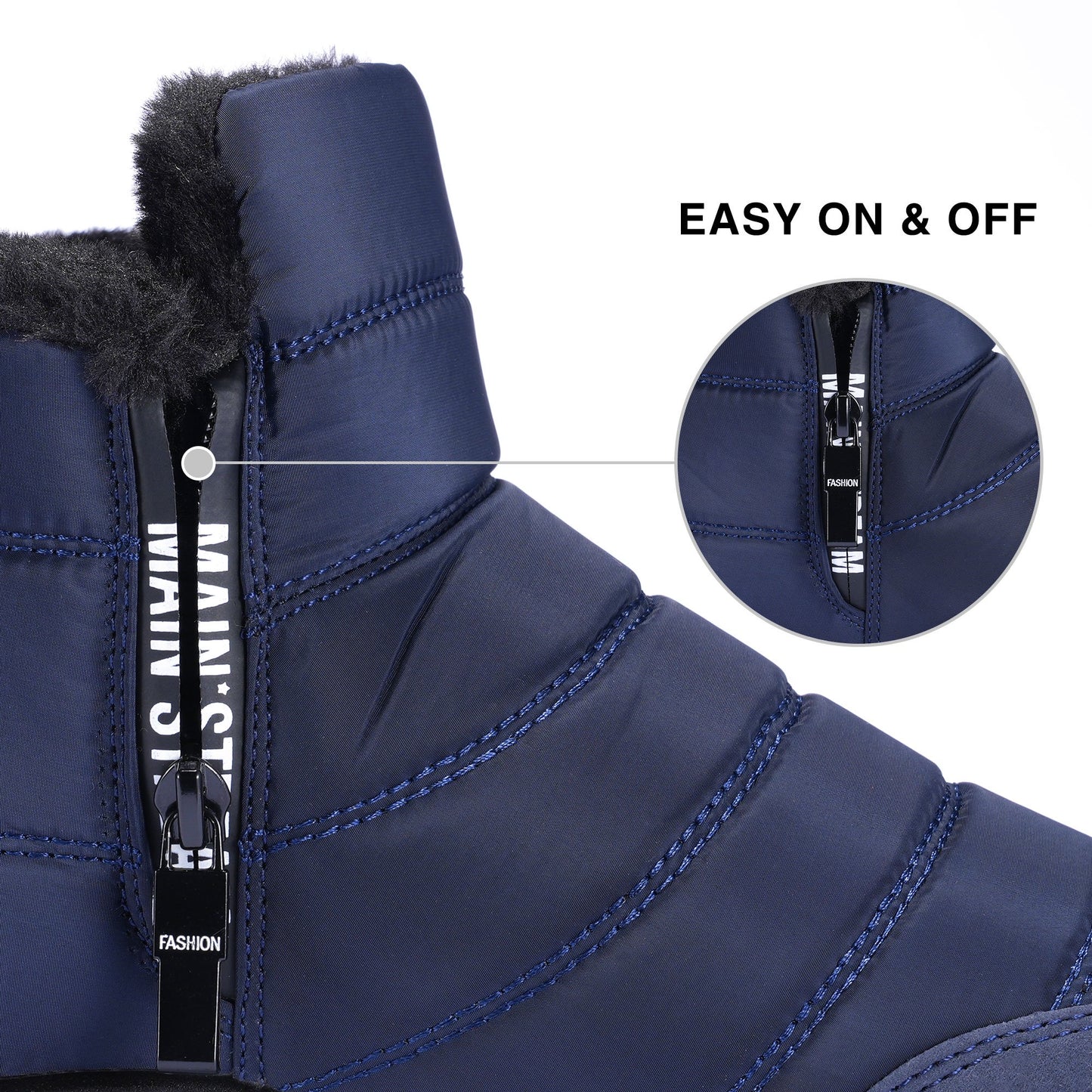 CozyStep™ Men's Waterproof Side-Zip Winter Boots – Ultra Warm & Orthopedic Comfort