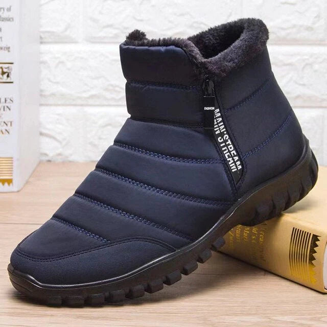 CozyStep™ Men's Waterproof Side-Zip Winter Boots – Ultra Warm & Orthopedic Comfort